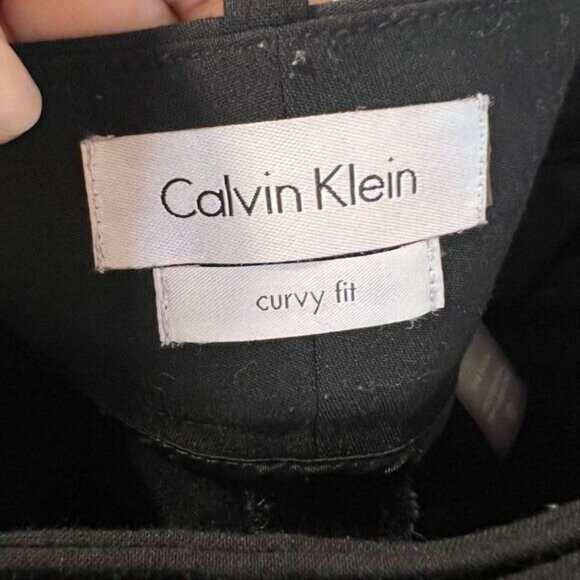 Calvin Klein Women's Curvy Fit Roomy Hip Straight Leg Trouser Flare Hem pants - Picture 5 of 6